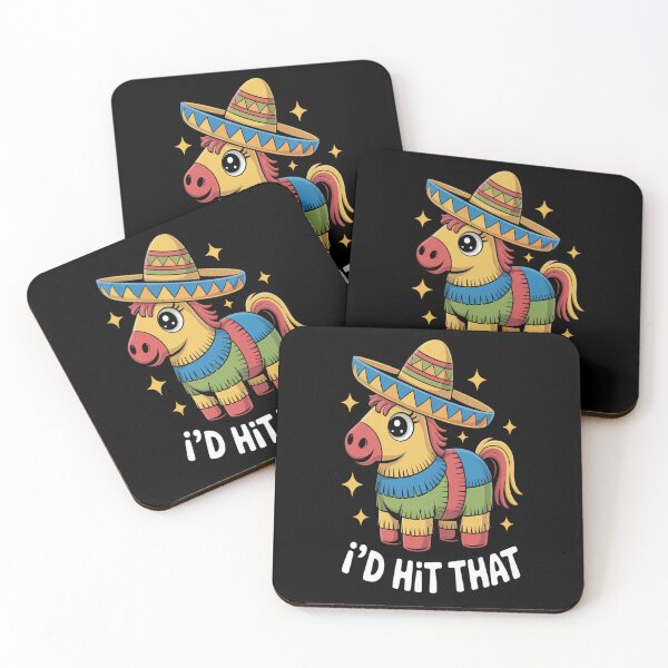 Item preview, Funny Piñata Horse “I’d Hit That” – Cute Fiesta Party Humor Sombrero Cartoon designed and sold by KarmaMcdonald.