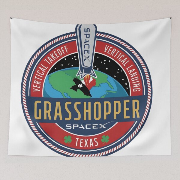 Item preview, SpaceX Grasshopper VTVL Test Program Patch designed and sold by CharlieDesings.