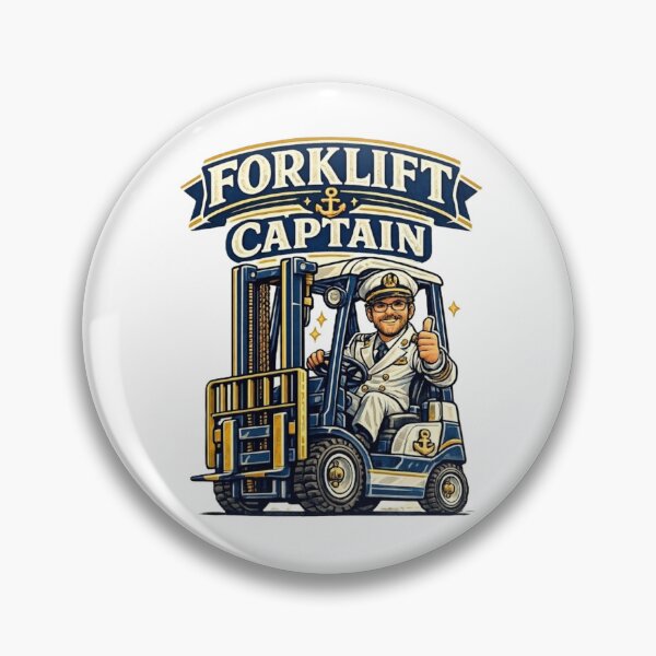 Item preview, Forklift Captain Nautical Retro Operator Design designed and sold by RetroNibylander.