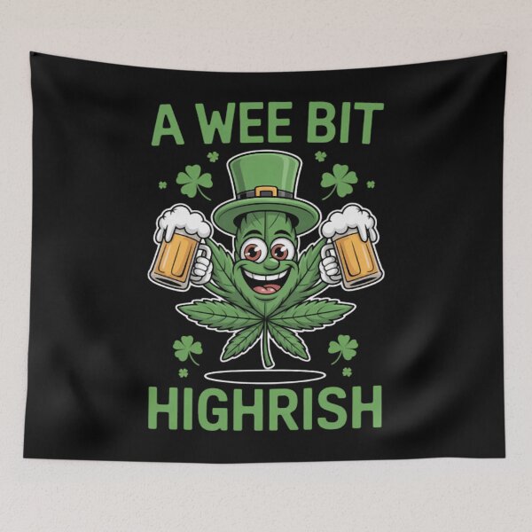 Item preview, A Wee Bit Highrish Funny 420 Weed Marijuana St Patricks Day  designed and sold by LauraHarrison46.
