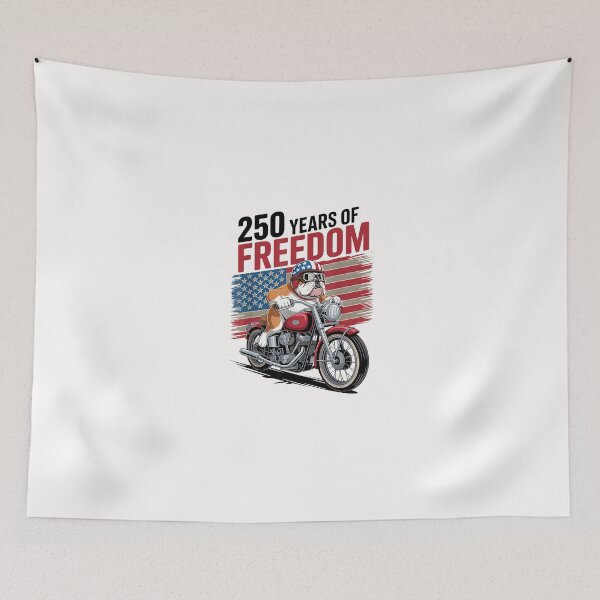 Item preview, 250 Years Of Freedom Bulldog Biker designed and sold by scottygrindz.
