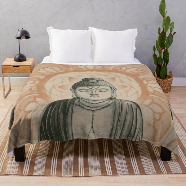 Item preview, Buddha Padma Watercolor - Dove Pine Rust designed and sold by Irene Estelle.