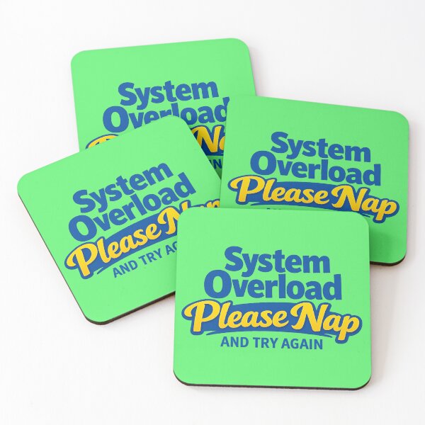 Item preview, System Overload Please Nap and Try Again – Funny Tech Quote Design designed and sold by DesignHouse07.