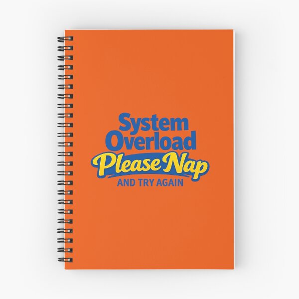 Item preview, System Overload Please Nap and Try Again – Funny Tech Quote Design designed and sold by DesignHouse07.