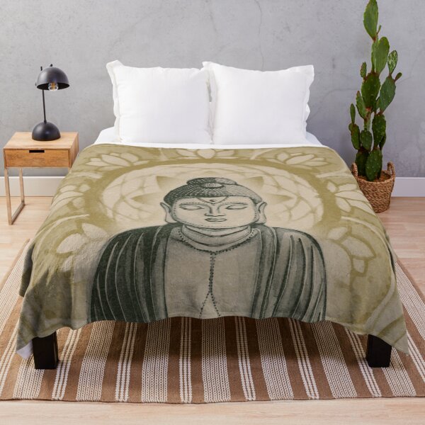 Item preview, Buddha Padma Watercolor - Dove Pine Ochre designed and sold by Irene Estelle.