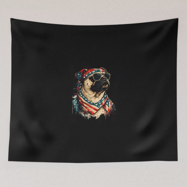 Item preview, Pug Dog American Flag Patriotic designed and sold by scottygrindz.