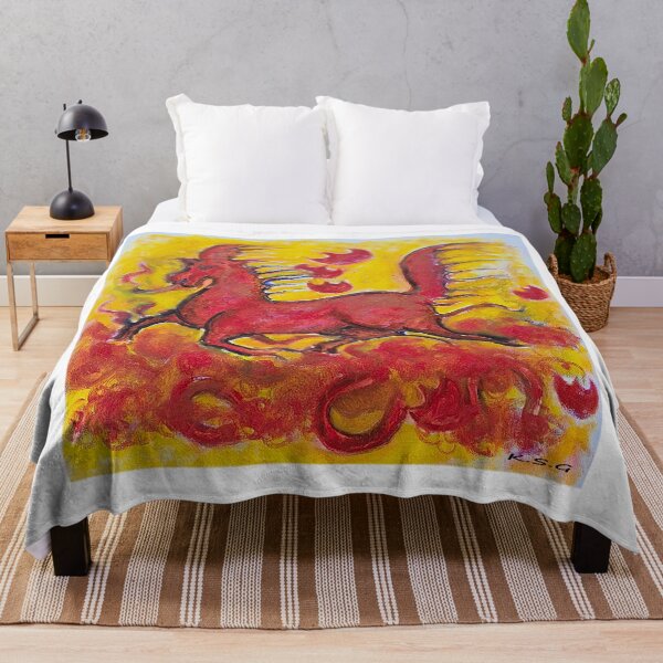Item preview, Flying Red Horse – Fantasy Art designed and sold by oriondoor.