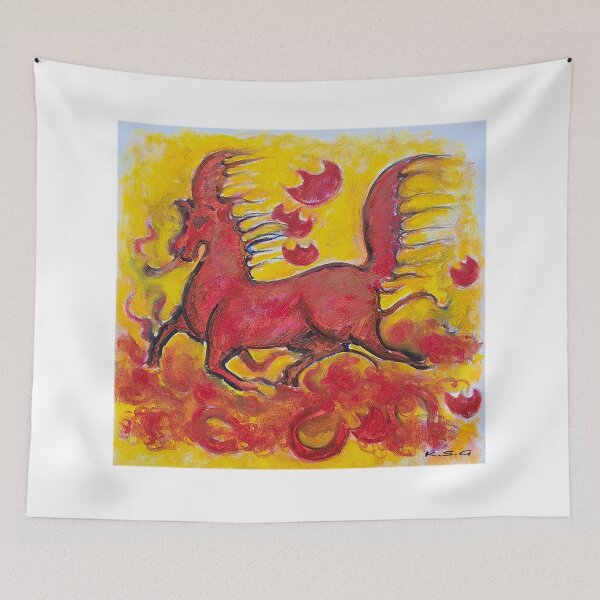 Item preview, Flying Red Horse – Fantasy Art designed and sold by oriondoor.