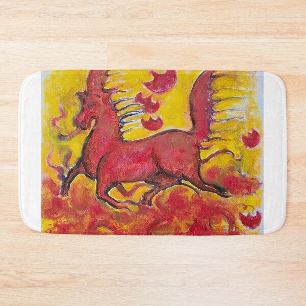 Artikelvorschau, Fliegendes rotes Pferd – Fantasy-Kunst entworfen und verkauft von oriondoor.