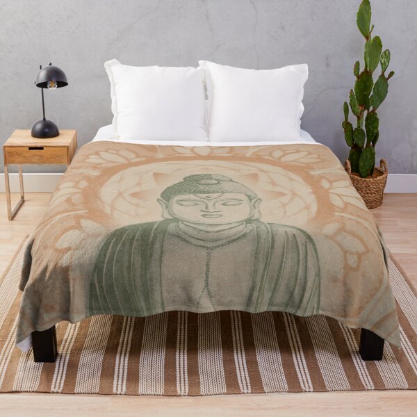 Item preview, Buddha Padma Watercolor - Dove Sage Rust designed and sold by Irene Estelle.