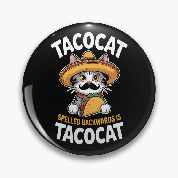Item preview, Tacocat Spelled Backwards Is Tacocat - Funny Mexican Cat Art designed and sold by KarmaMcdonald.