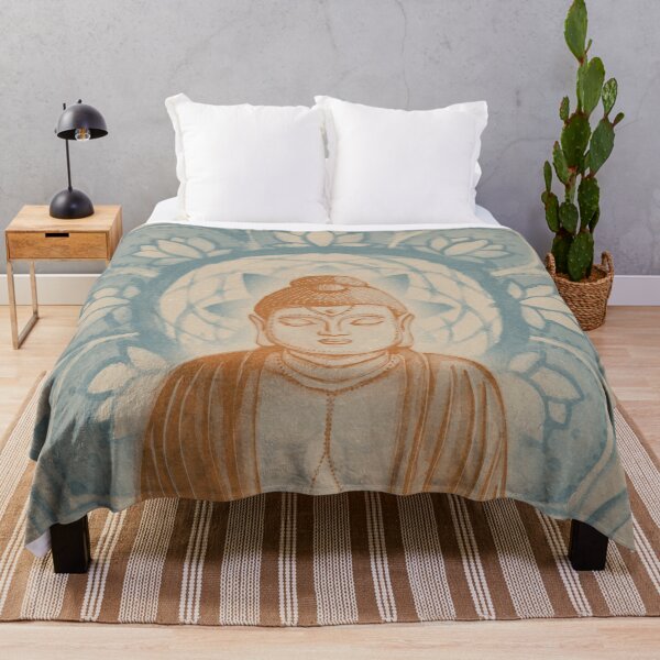 Item preview, Buddha Padma Watercolor - Dove Rust Peacock designed and sold by Irene Estelle.