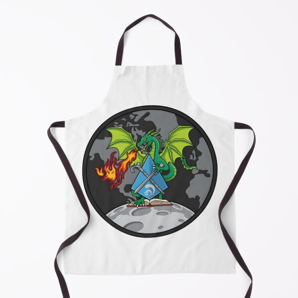 Item preview, Fantasy Dragon Emblem with Sword, Book, and Lunar Surface designed and sold by CharlieDesings.