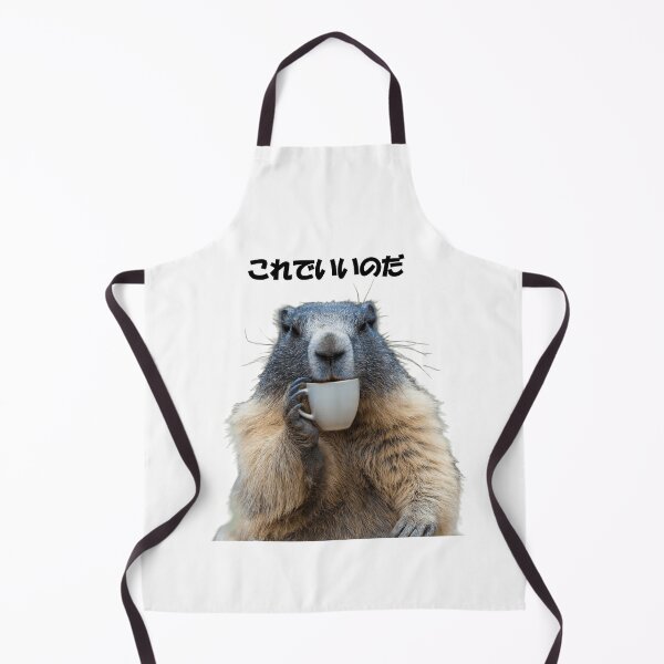 Item preview, This Is Fine Marmot — Funny Wildlife Coffee Meme designed and sold by AnotherMarmot.