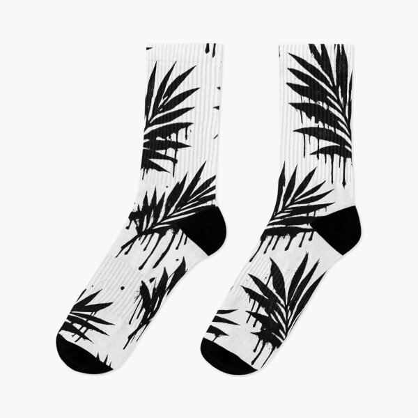 Item preview, Dark Tropical Palm Leaves Dripping Ink Seamless Pattern designed and sold by optimusprime39.