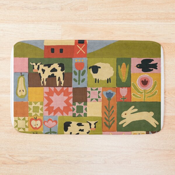 Item preview, Fortuna's Field | Watercolor Folk art designed and sold by KitschByKate.