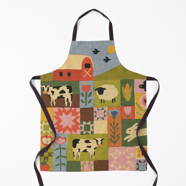 Item preview, Fortuna's Field | Watercolor Folk art designed and sold by KitschByKate.