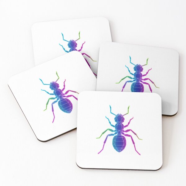 Item preview, Geometric Neon Ant – Futuristic Insect Sticker for Nature Lovers designed and sold by bsbd-action.