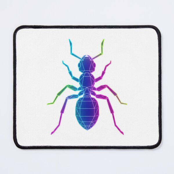 Item preview, Geometric Neon Ant – Futuristic Insect Sticker for Nature Lovers designed and sold by bsbd-action.