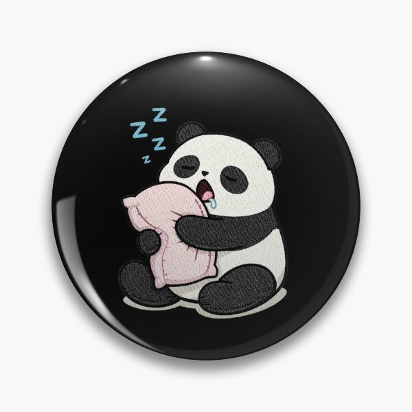 Item preview, Sleepy Panda – Cute Yawning Panda Hugging Pillow Cartoon designed and sold by ColorSplash123.