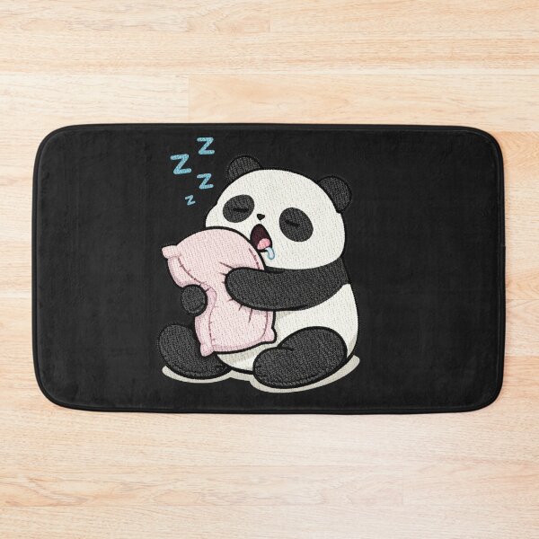 Item preview, Sleepy Panda – Cute Yawning Panda Hugging Pillow Cartoon designed and sold by ColorSplash123.