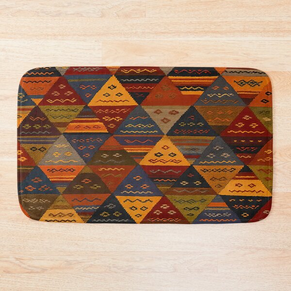 Item preview, Moroccan Berber Kilim Geometric Tribal Pattern Textile Design designed and sold by PinUpPizzazz.