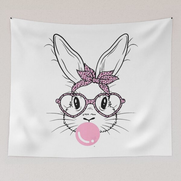 Artikelvorschau, Hasengesicht, Leopardenbrille, Kaugummi, Ostern entworfen und verkauft von LauraHarrison46.