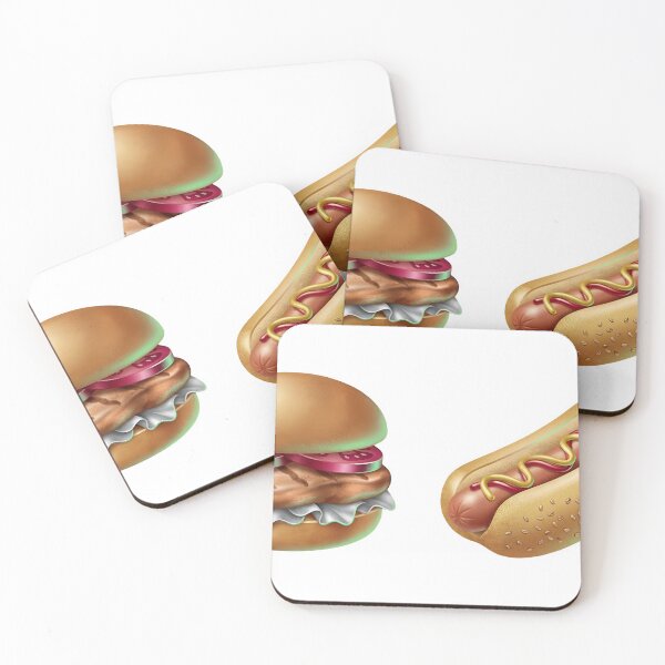 Item preview, Classic Fast Food Combo: Delicious Burger and Hot Dog designed and sold by Creative88Art.