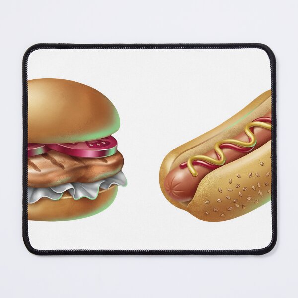 Item preview, Classic Fast Food Combo: Delicious Burger and Hot Dog designed and sold by Creative88Art.