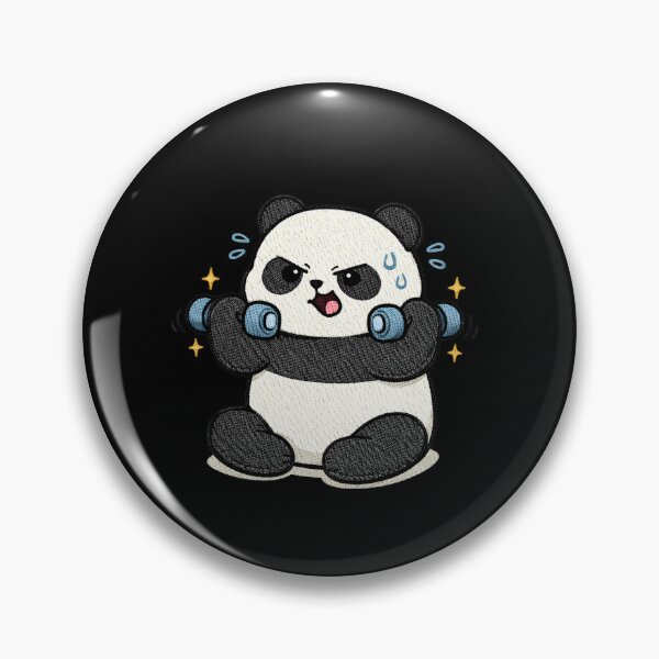 Item preview, Workout Panda – Funny Gym Panda Lifting Dumbbells Cartoon designed and sold by ColorSplash123.