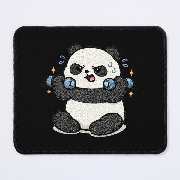 Item preview, Workout Panda – Funny Gym Panda Lifting Dumbbells Cartoon designed and sold by ColorSplash123.