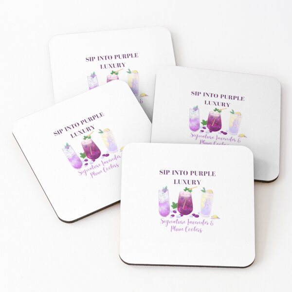 Item preview, Signature Lavender & Plum Coolers Art - Aesthetic Purple Beverage Print designed and sold by Akira Design Store.