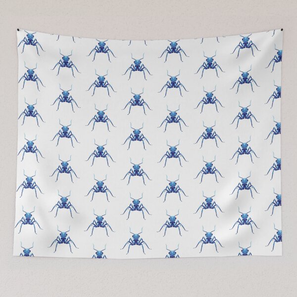 Item preview, Crystal Blue Ant – Low Poly Insect Sticker for Minimalist Decoration designed and sold by bsbd-action.