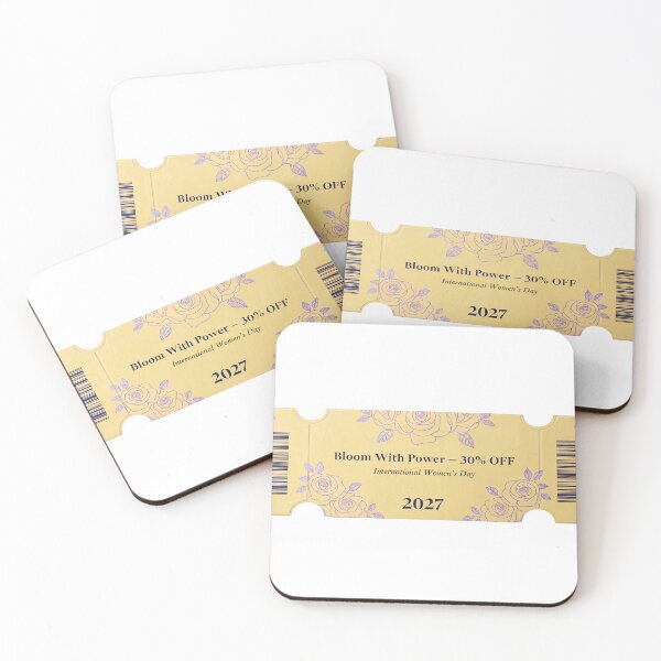 Item preview, International Women's Day 2027 30% Off Bloom With Power Ticket designed and sold by Creative88Art.