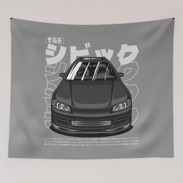 Item preview, Civic EG6 SiR-II (Flint Black Metallic) designed and sold by JioojiProject.