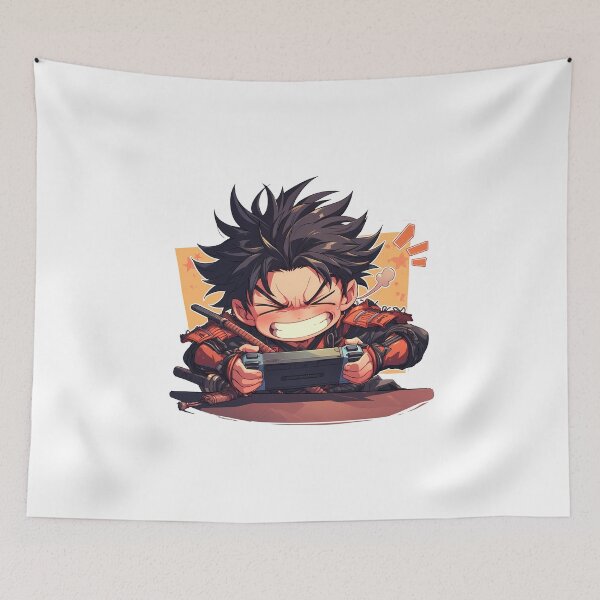 Item preview, Shimazu Toyohisa Drifters Chibi Anime Boy Gaming Illustration designed and sold by earlobejerk.
