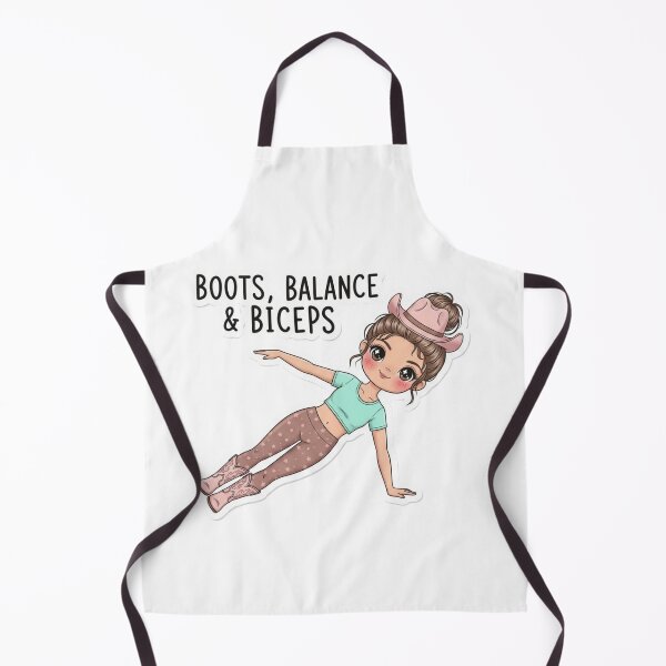 Item preview, Cute Pilates Cowgirl Sticker | “Boots, Balance, & Biceps” Kawaii Western Fitness Illustration | Fun Workout Design designed and sold by TeeUp2.