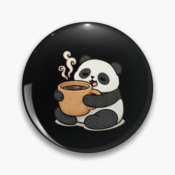 Item preview, Coffee Addict Panda – Cute Sleepy Panda Coffee Lover Mascot designed and sold by ColorSplash123.