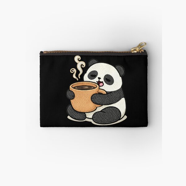 Item preview, Coffee Addict Panda – Cute Sleepy Panda Coffee Lover Mascot designed and sold by ColorSplash123.