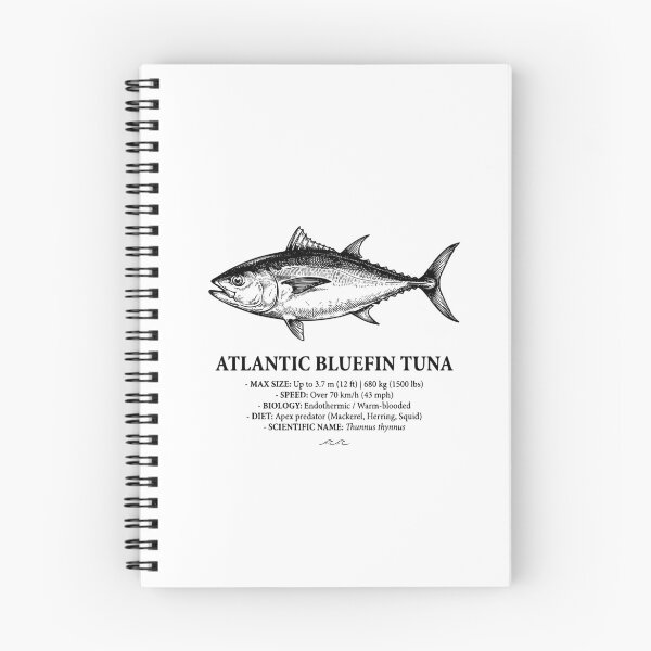 Item preview, Atlantic Bluefin Tuna Scientific Illustration Vintage Fish designed and sold by MotionBanana Art.
