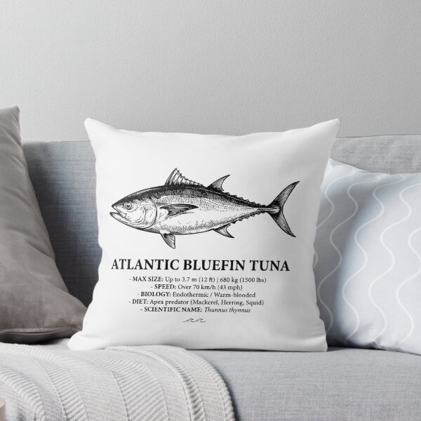 Item preview, Atlantic Bluefin Tuna Scientific Illustration Vintage Fish designed and sold by MotionBanana Art.