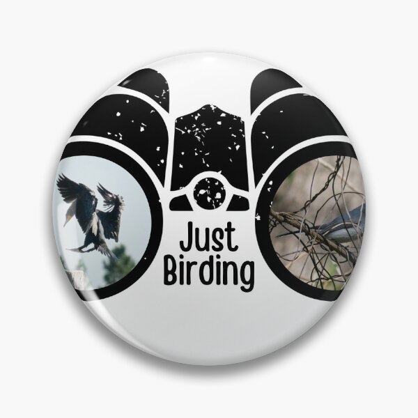 Item preview, Just Birding Sticker – Binocular Birdwatching Cormorant & Gnatcatcher Art designed and sold by thebmedit.