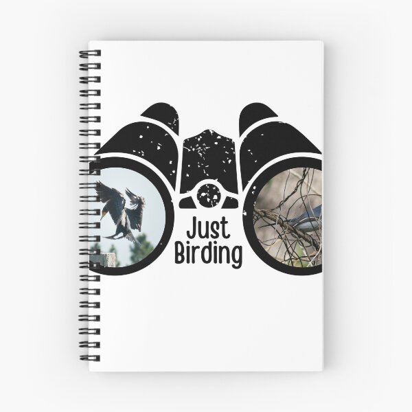Item preview, Just Birding Sticker – Binocular Birdwatching Cormorant & Gnatcatcher Art designed and sold by thebmedit.