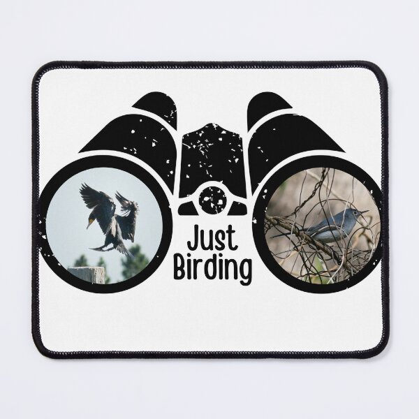 Item preview, Just Birding Sticker – Binocular Birdwatching Cormorant & Gnatcatcher Art designed and sold by thebmedit.