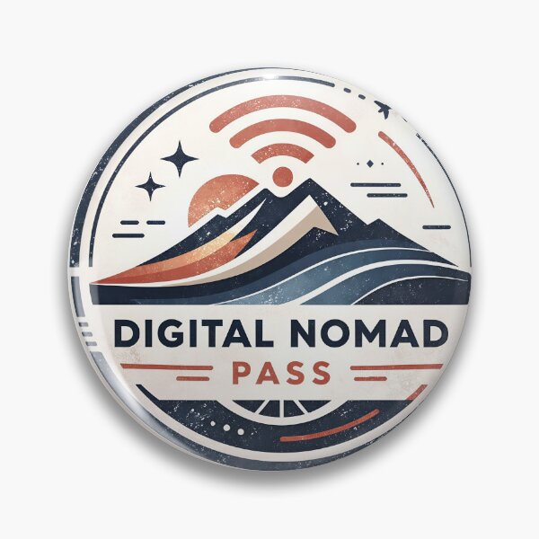 Item preview, Digital Nomad Pass Badge: Freedom, Travel & Remote Work Lifestyle designed and sold by Creative88Art.