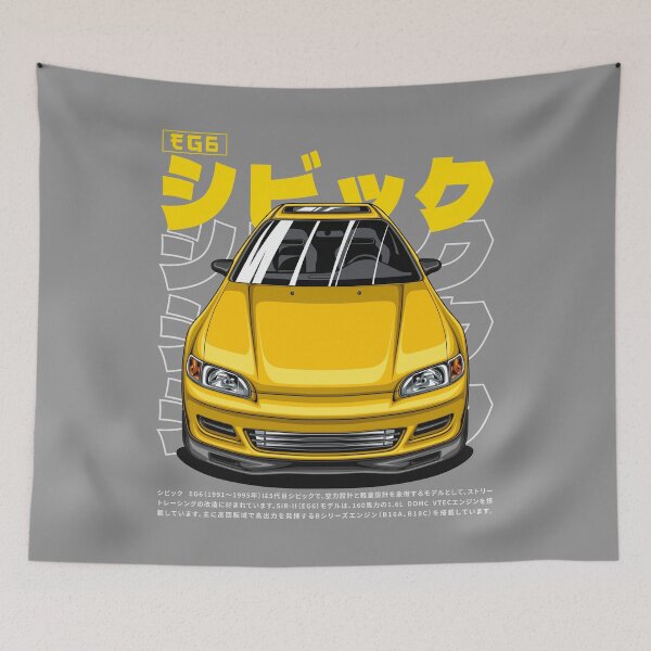 Item preview, Civic EG6 SiR-II (Carnival Yellow) designed and sold by JioojiProject.