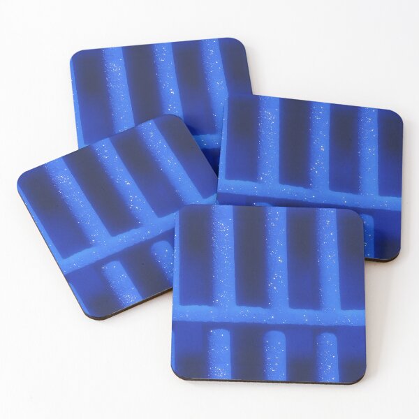 Item preview, Electric Blue Neon Bar Stripe Pattern designed and sold by bubblegoth.