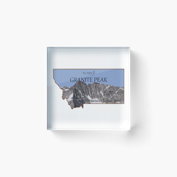 Item preview, Granite Peak Montana's highest peak illustration designed and sold by scrossdesigns.