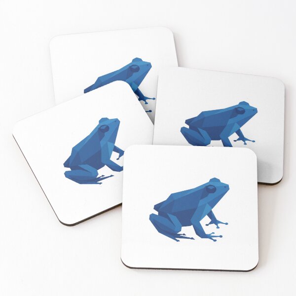 Item preview, Geometric Blue Frog – Polygonal Toad Sticker for Biologists' Gift designed and sold by bsbd-action.