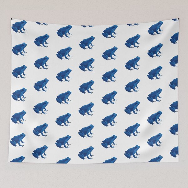 Item preview, Geometric Blue Frog – Polygonal Toad Sticker for Biologists' Gift designed and sold by bsbd-action.